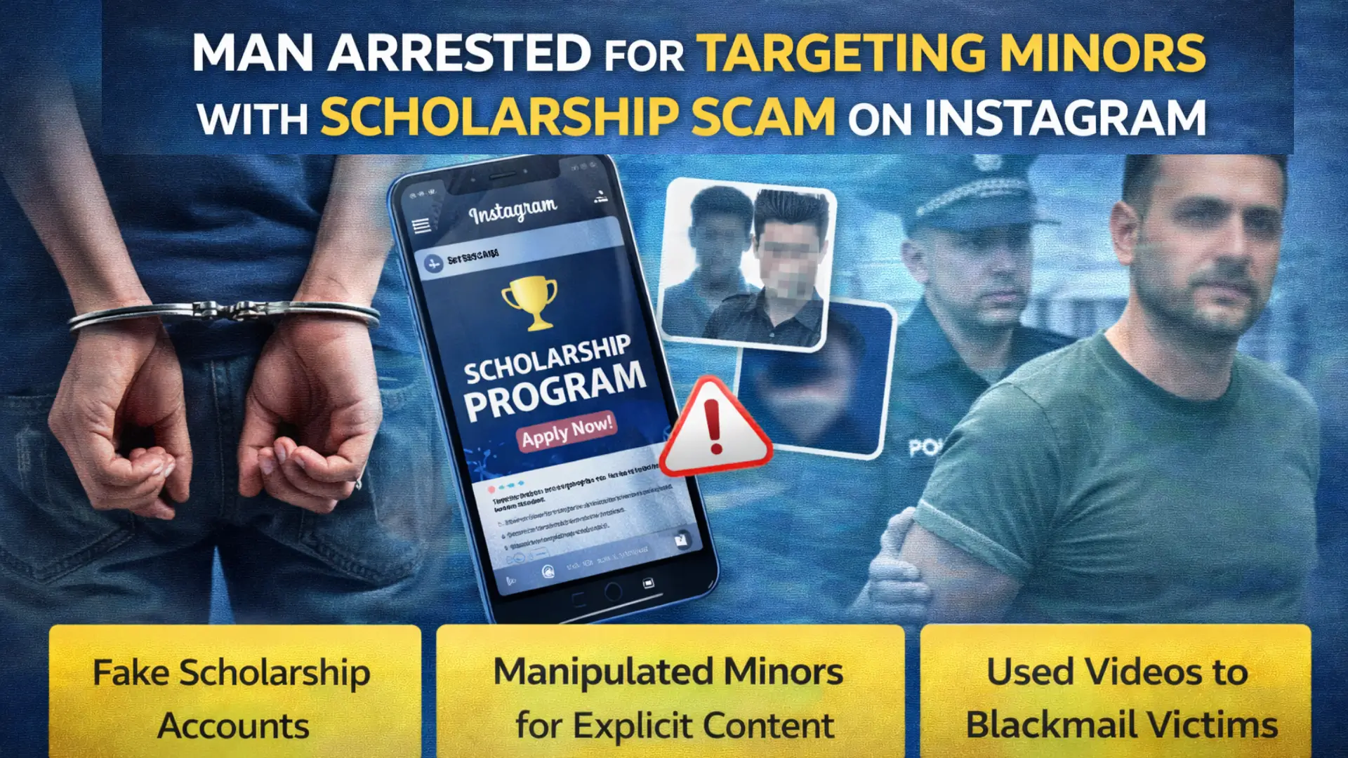 Man arrested for targeting minors with scholarship scam on Instagram