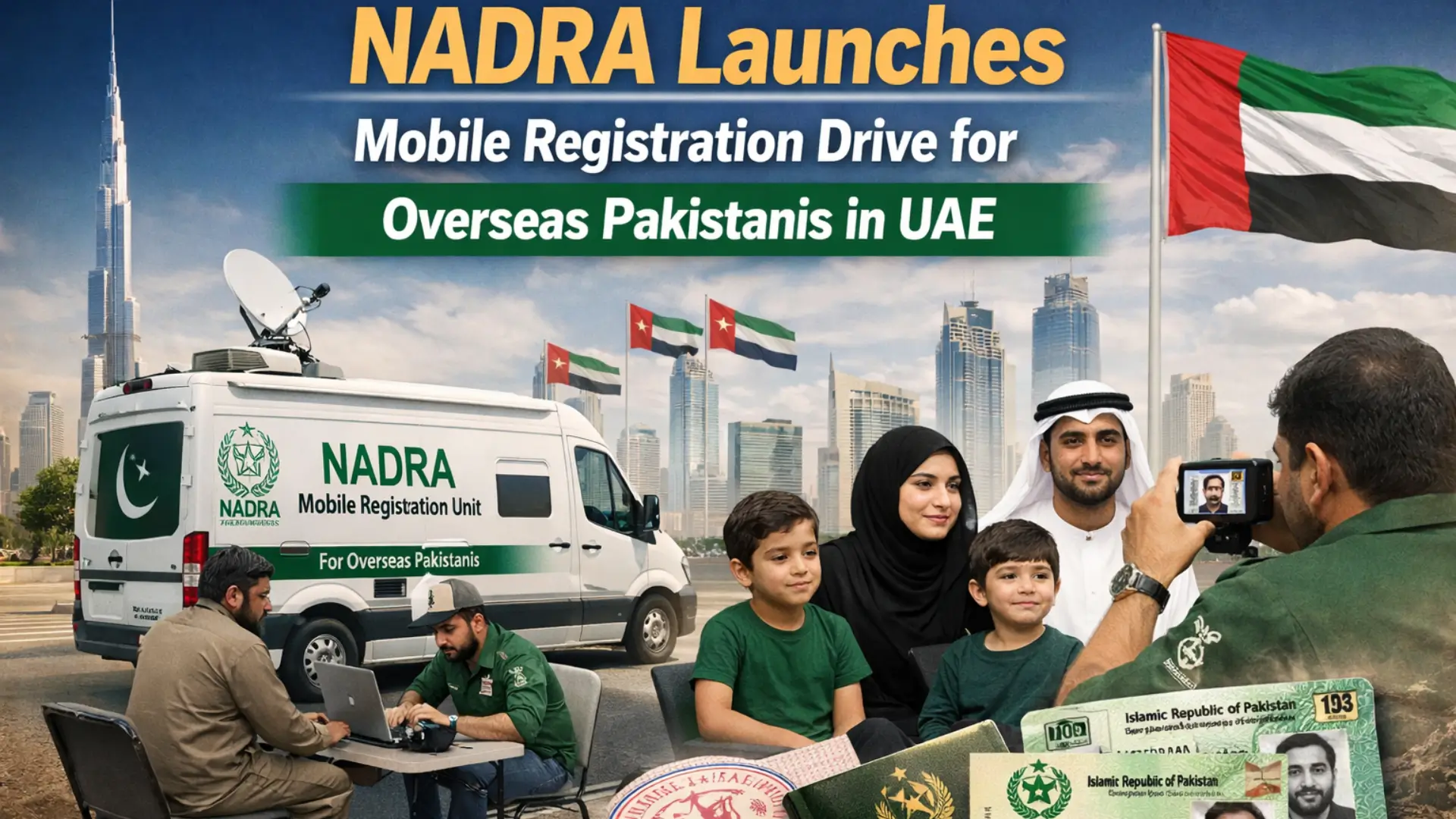 NADRA Launches Mobile Registration Drive for Overseas Pakistanis in UAE