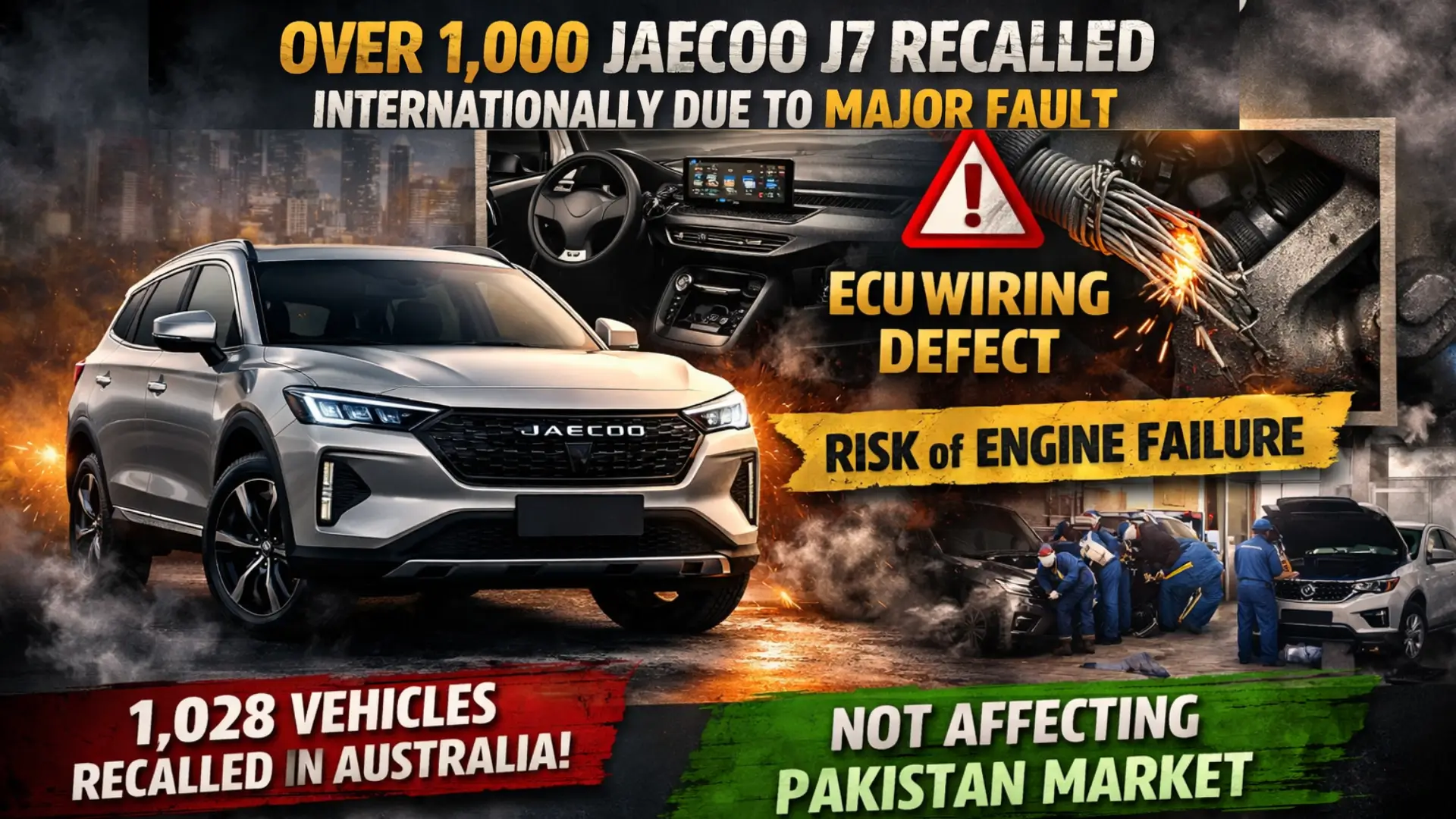 Over 1,000 Jaecoo J7 Vehicles Recalled Worldwide Due to Safety Fault