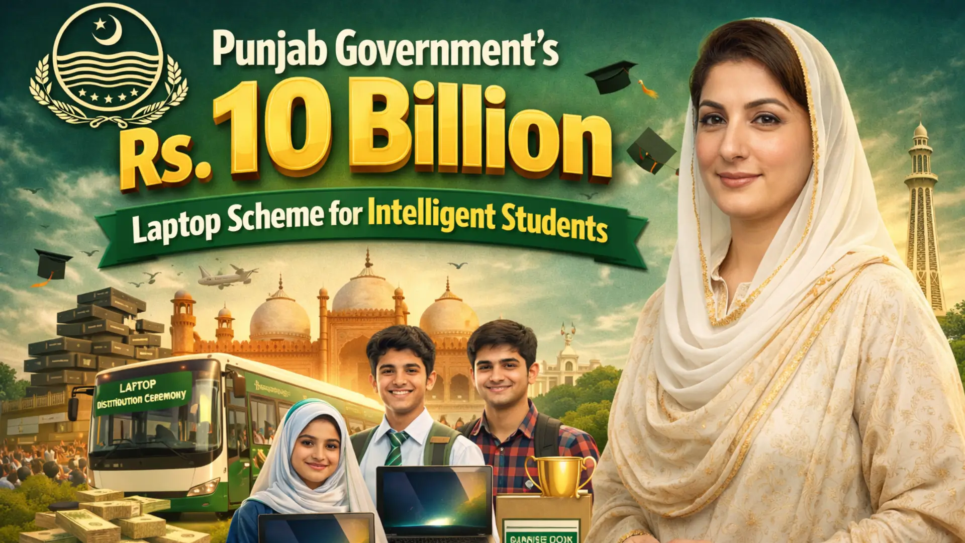 Punjab Government Rs. 10 Billion Laptop Scheme for Intelligent Students
