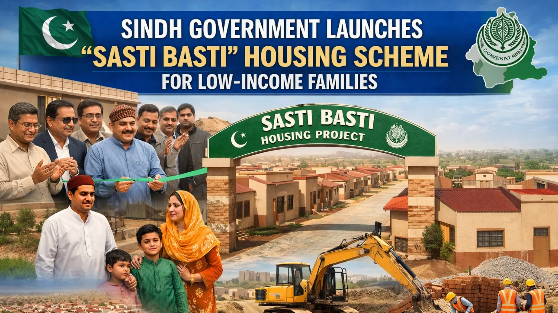 Sindh Government Launches Sasti Bast Housing Scheme for Low-Income Families